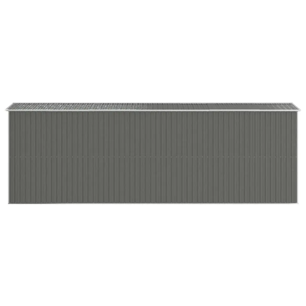 Garden Shed Galvanised Steel Grey Spacious Outdoor Storage 192 x 606 x 223 cm
