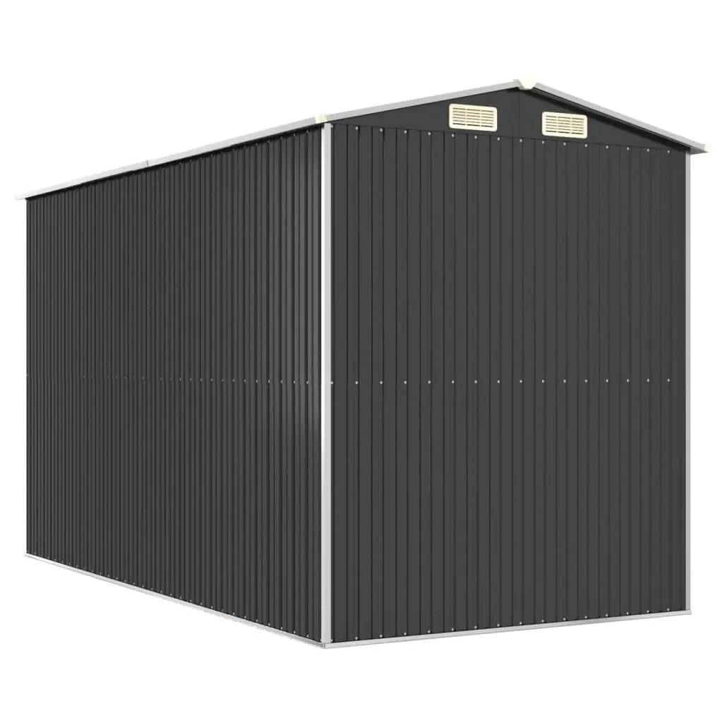 Garden Shed Anthracite Galvanised Steel Spacious Outdoor Storage 192 x 357 x 223 cm