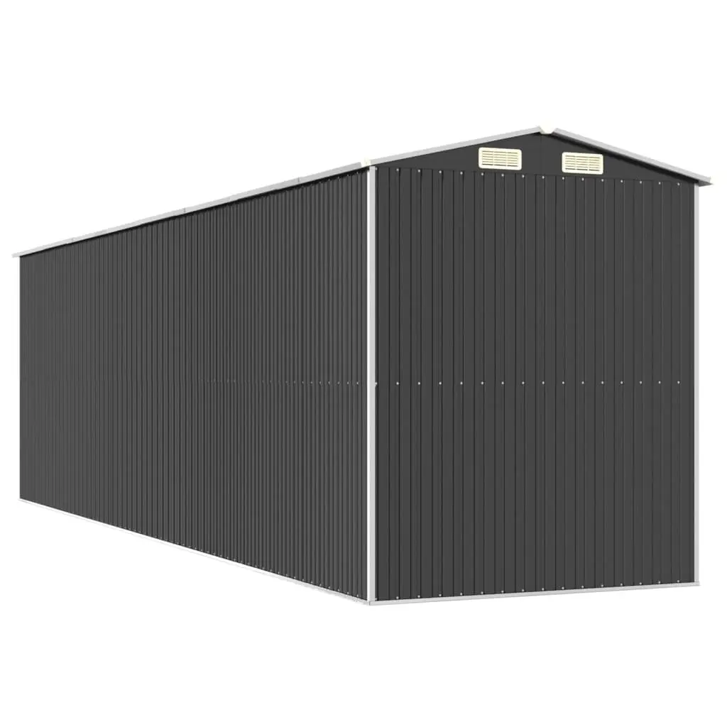 Garden Shed Anthracite Galvanised Steel Structure 192 x 689 x 223 cm