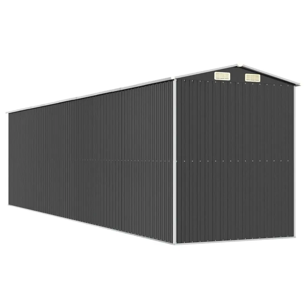 Garden Shed Anthracite Galvanised Steel 192x772x223cm