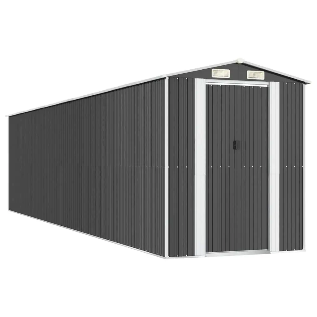 Garden Shed in Anthracite Steel