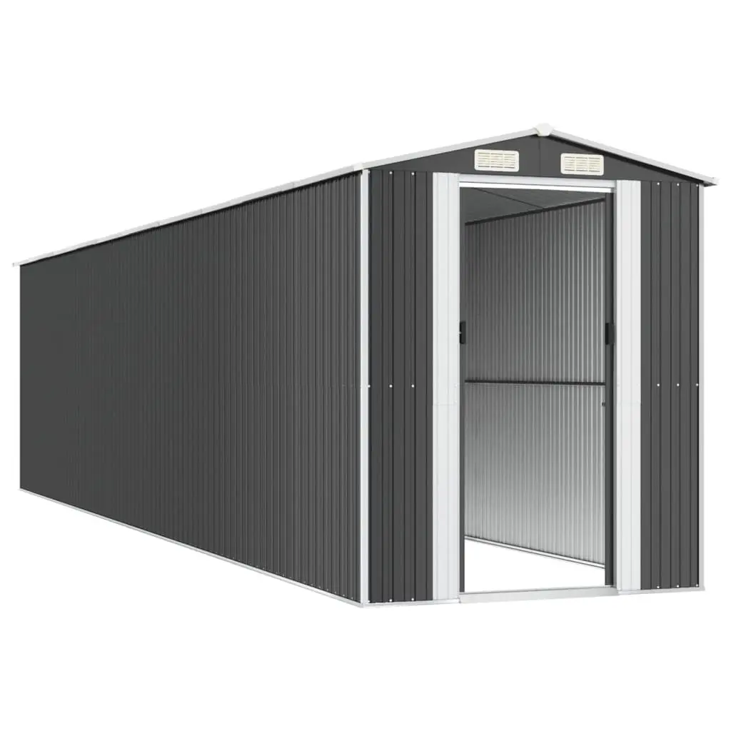 Garden Shed in Anthracite Steel