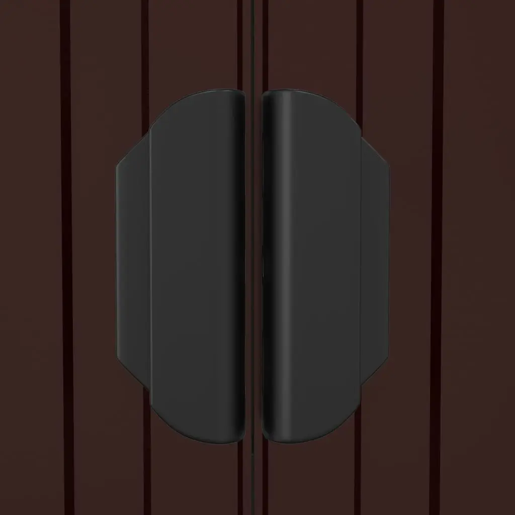 Garden Shed Dark Brown Galvanised Steel Structure 192 x 523 x 223 cm