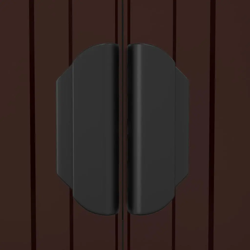Garden Shed Dark Brown Galvanised Steel Large Outdoor Storage