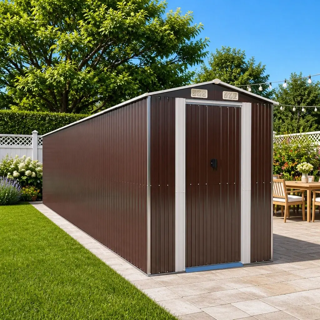 Dark Brown Garden Shed