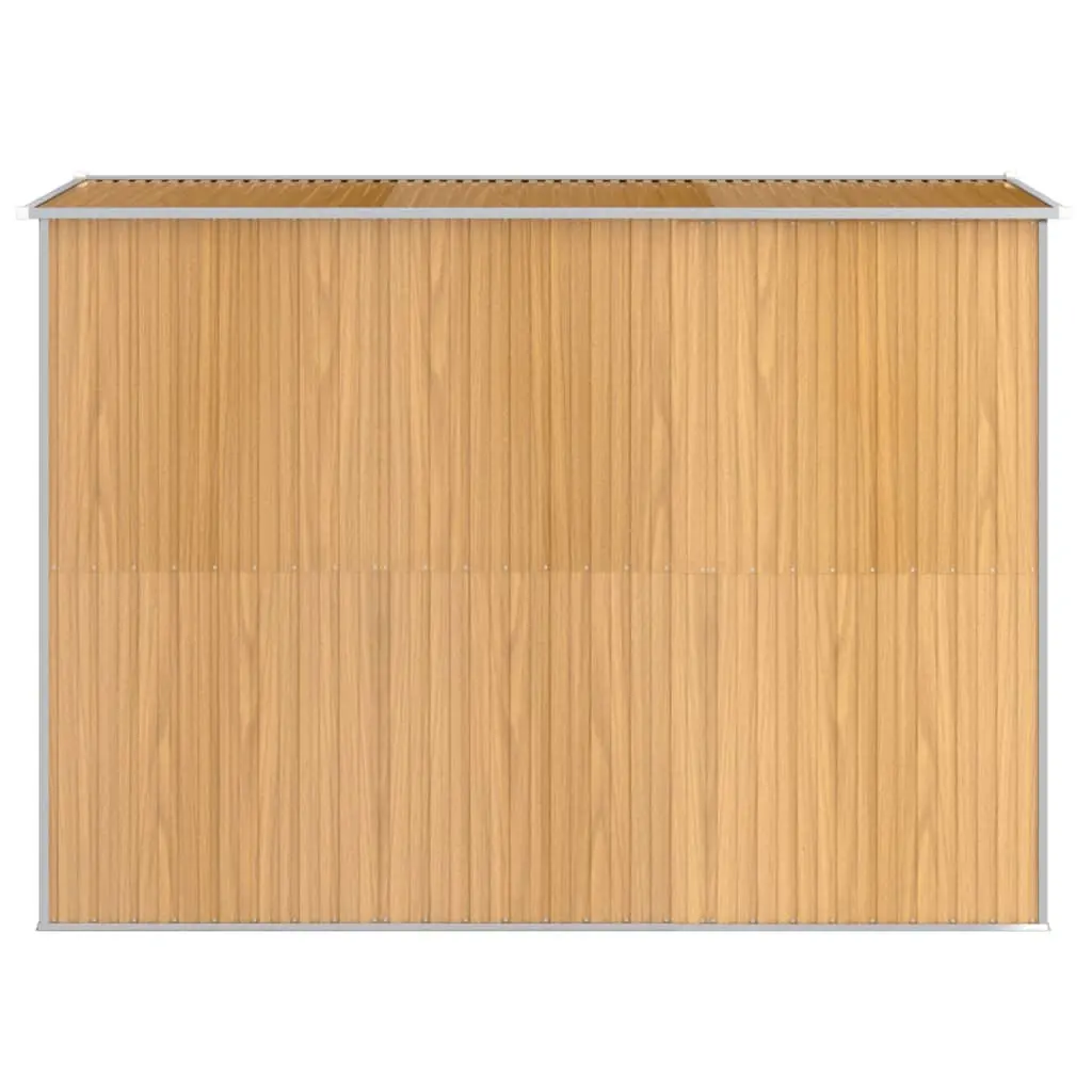 Garden Shed Brown Galvanised Steel 192x274x223 cm