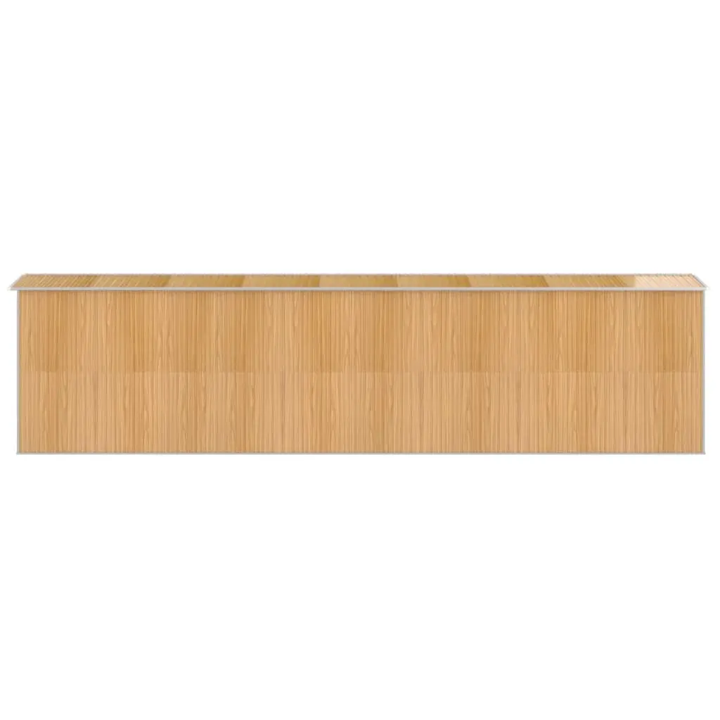 Garden Shed Light Brown Galvanised Steel Sliding Doors 192 x 772 x 223 cm