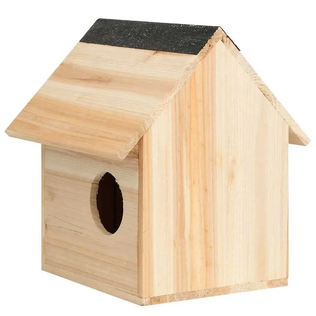 Wooden Squirrel House Nesting Box Outdoor Shelter Small Animal 26x25x29cm