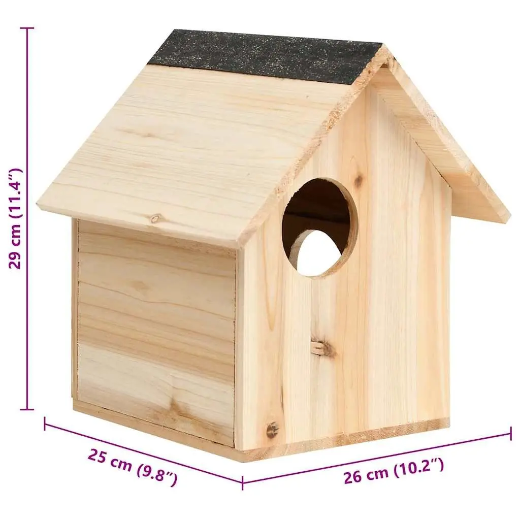 Wooden Squirrel House Nesting Box Outdoor Shelter Small Animal 26x25x29cm