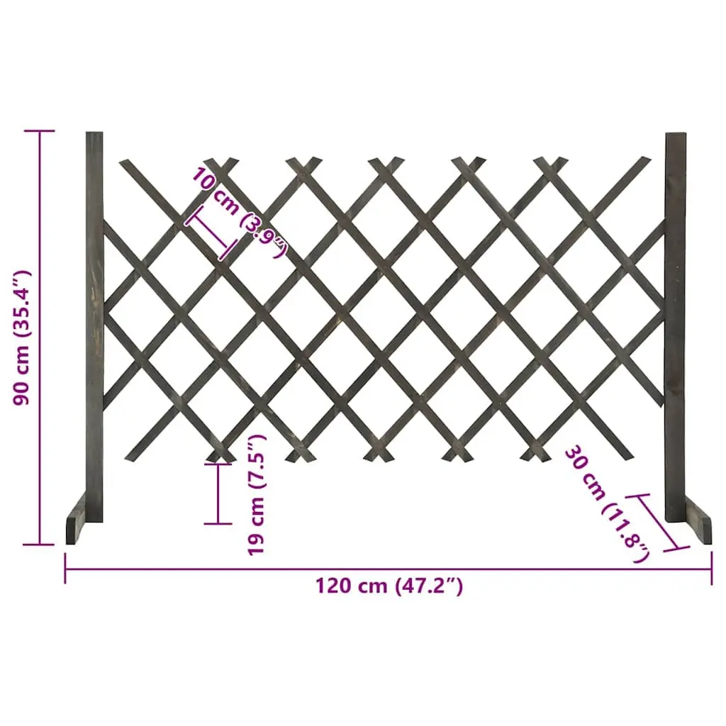 Garden Trellis Fence Panel 120x90 cm Expandable Wooden Barrier Privacy Screen