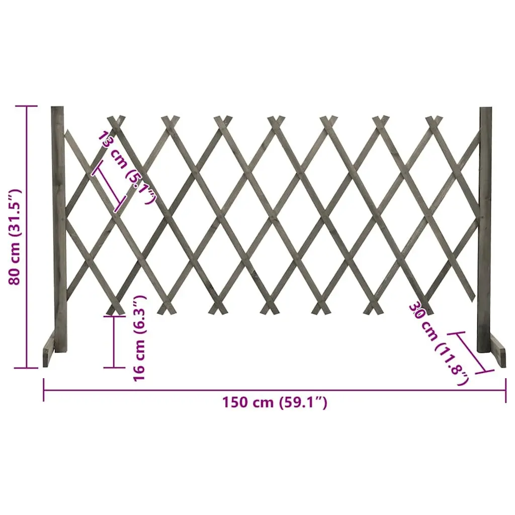 Grey Trellis Fence Panel for Outdoor Spaces