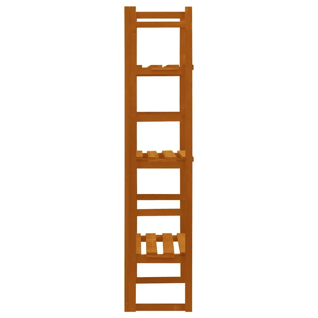 Plant Stand with Trellis Orange 60x30x140 cm Wooden Shelves Garden Display