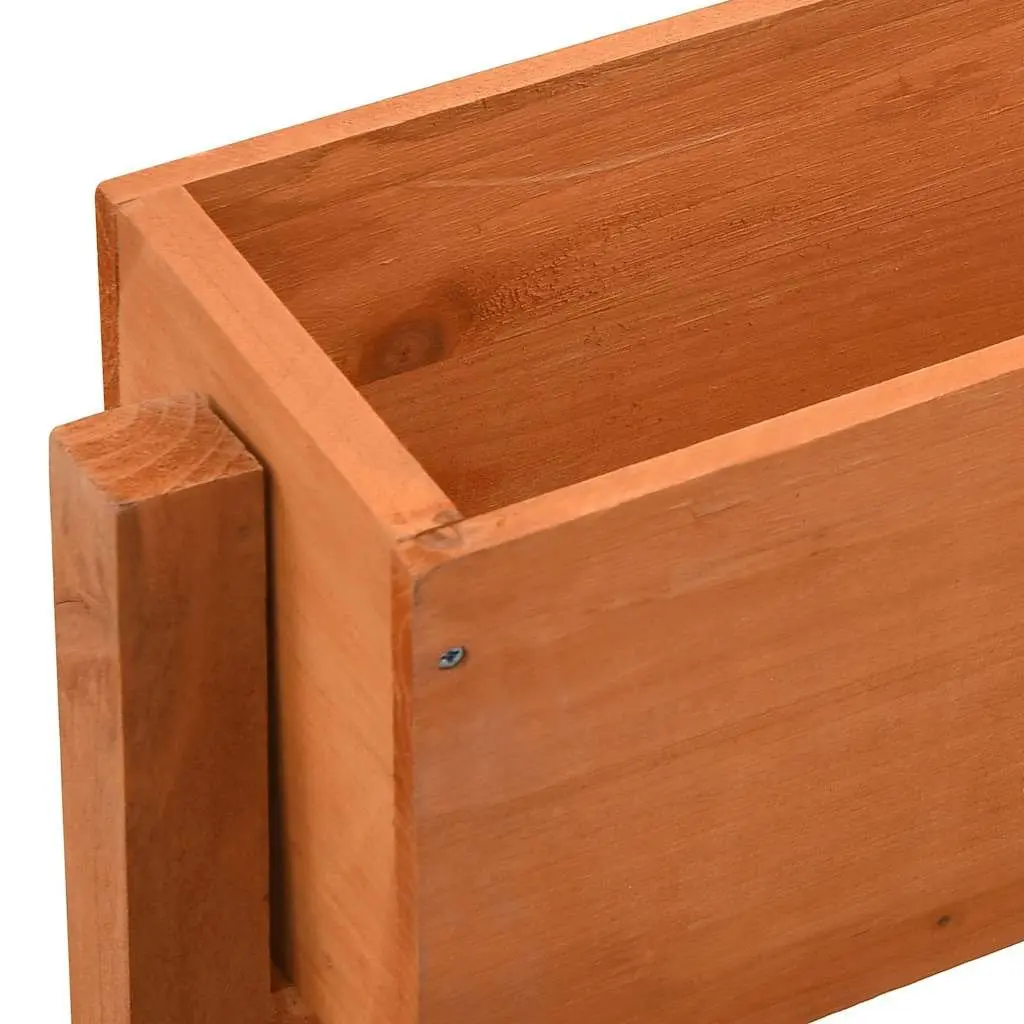 Garden Folding Planter Orange Solid Firwood 60x14x75cm