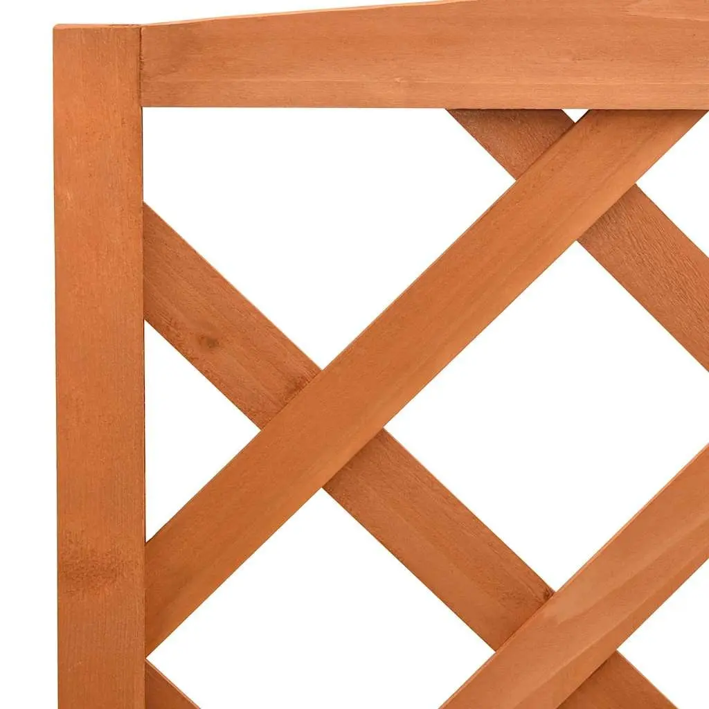 Plant Stand with Trellis Ladder Shelves Orange Solid Firwood 70 x 42 x 120 cm