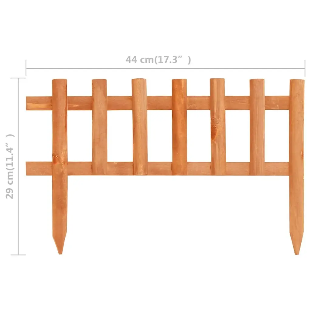 Wooden Garden Edging Decorative Firwood 10 Pieces