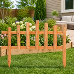 Garden Lawn Edging Borders 10 Pieces Firwood 4.4m Outdoor Plant Bed Edger