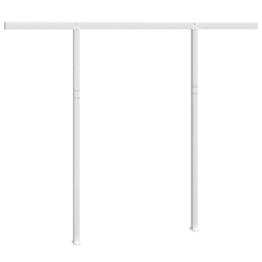 Awning Post Set Double Posts White 300x245 cm