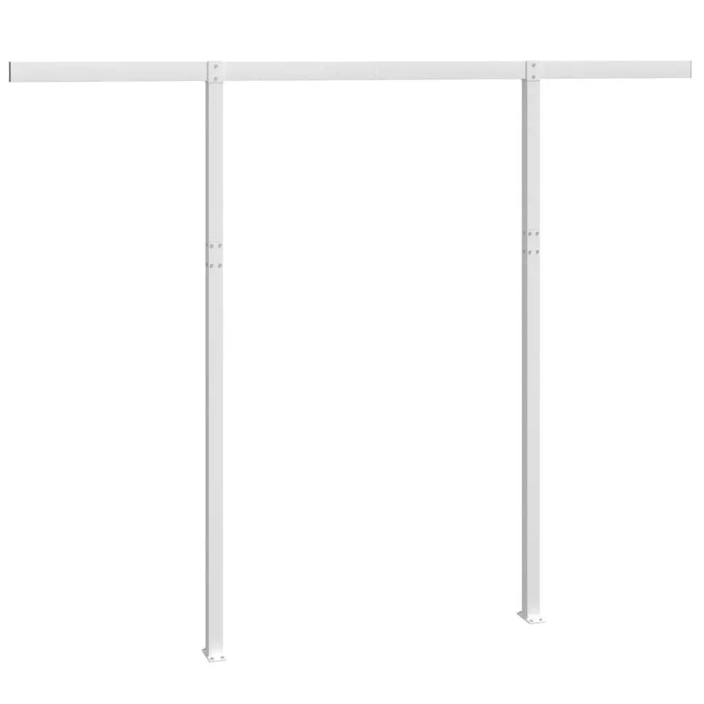 Awning Post Set Double Posts White 300x245 cm