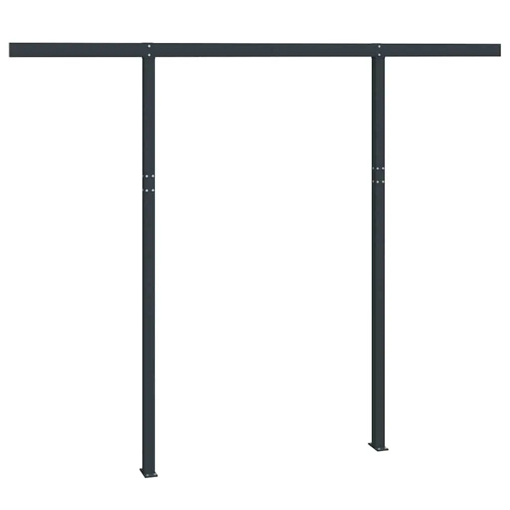 Awning Post Set Anthracite 300x245 cm Outdoor Terrace Balcony Garden Shade