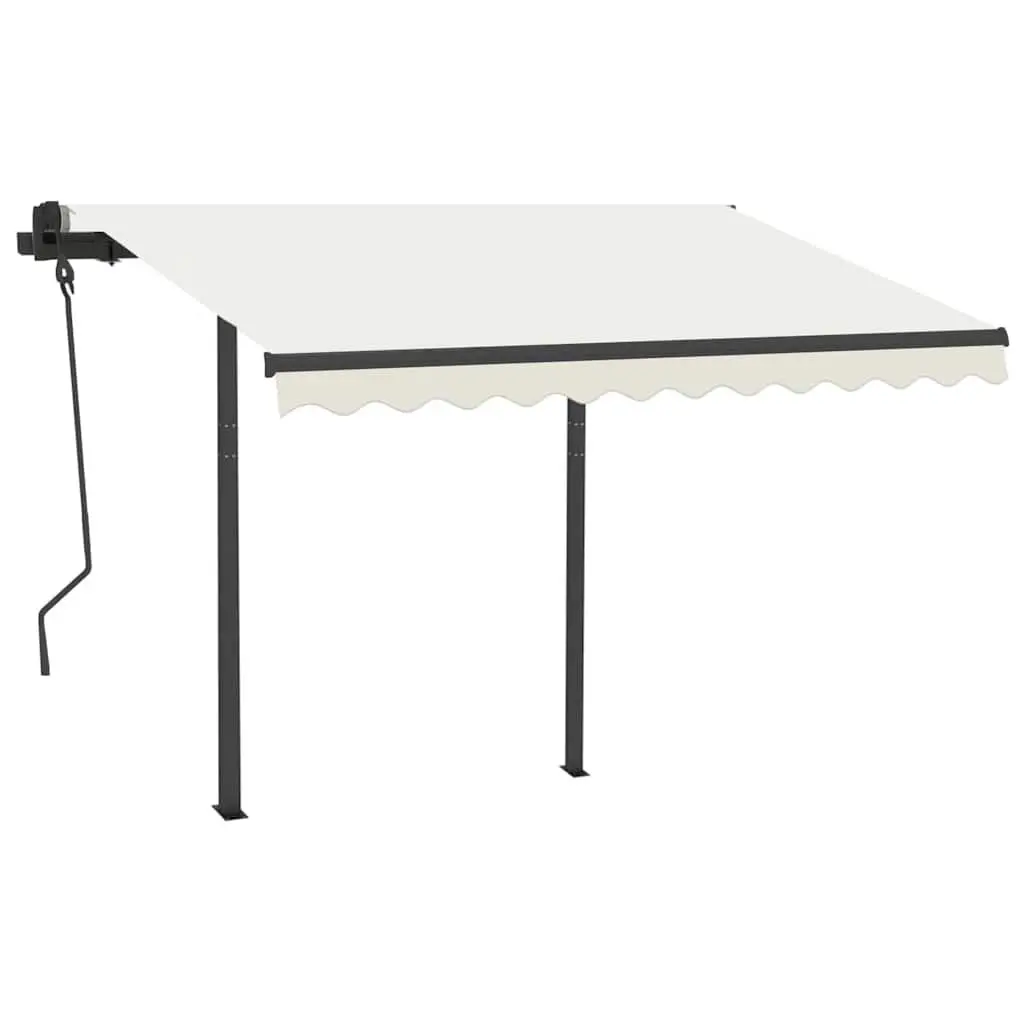 Awning Post Set Anthracite 300x245 cm Outdoor Terrace Balcony Garden Shade