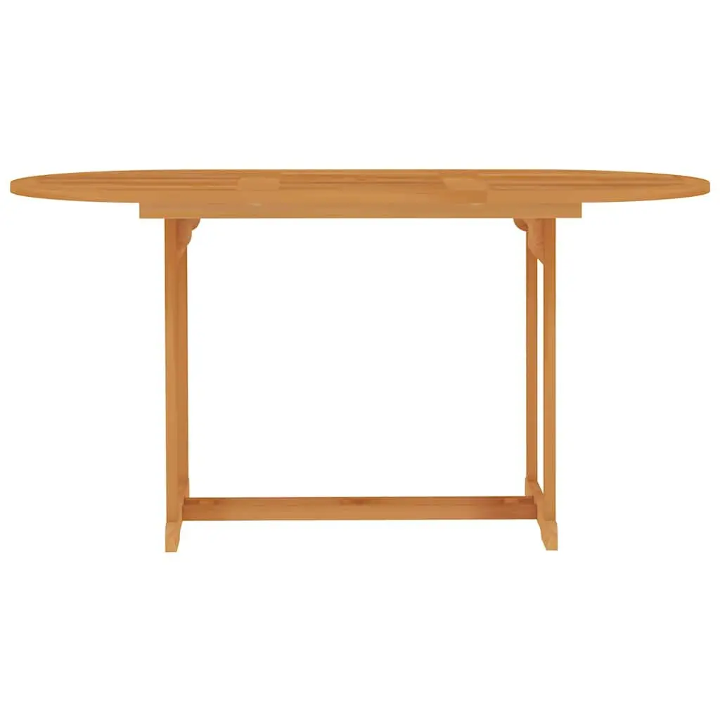 Garden Dining Table Teak Hardwood 150x90x75cm Outdoor Furniture