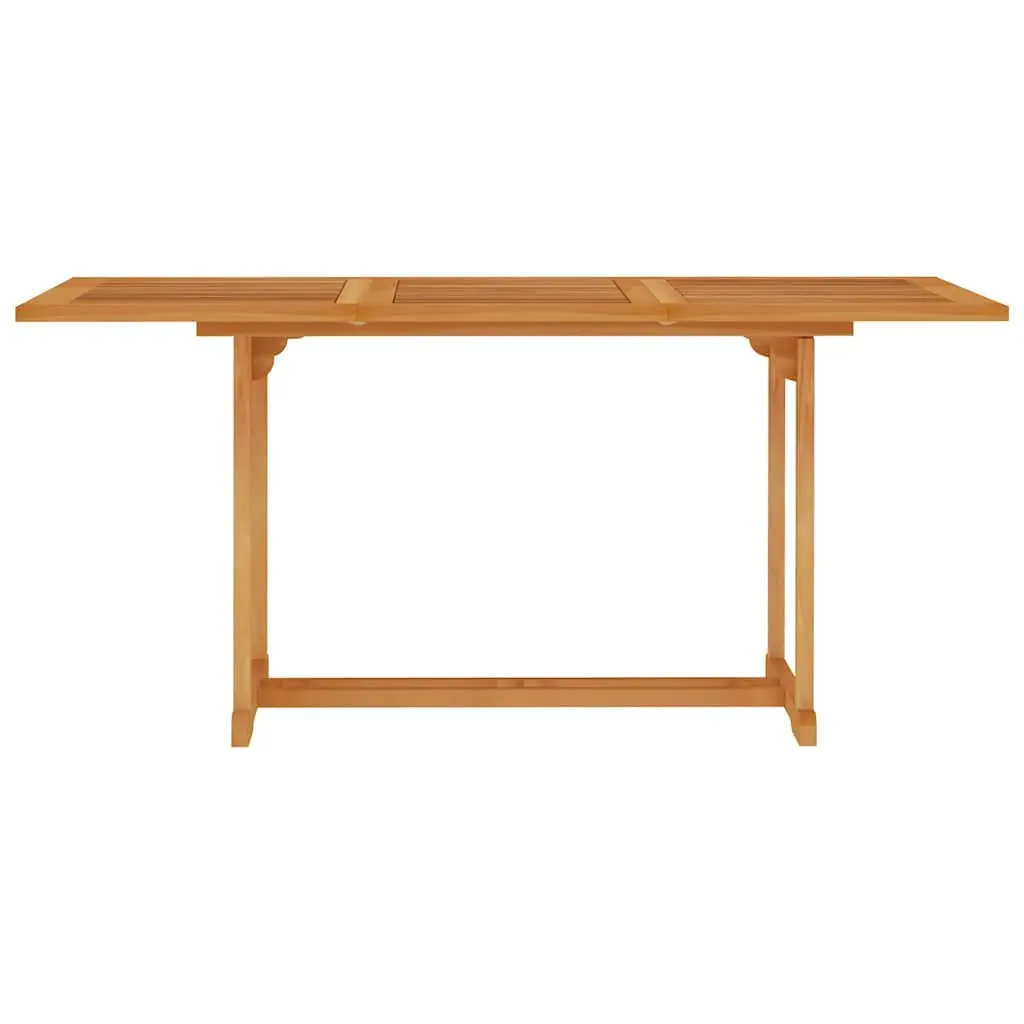 Garden Dining Table Teak Wood Sanded Finish 150x90x75 cm
