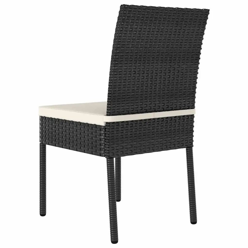 Outdoor Dining Chairs Weather-Resistant Poly Rattan Set 2 pcs