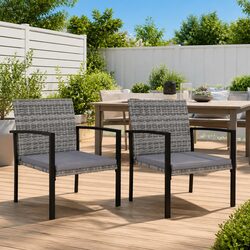 Your Perfect Outdoor Chairs Set: 2 Grey Dining Seats