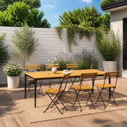 Welcome to Comfortable Outdoor Seating with 6 Folding Chairs