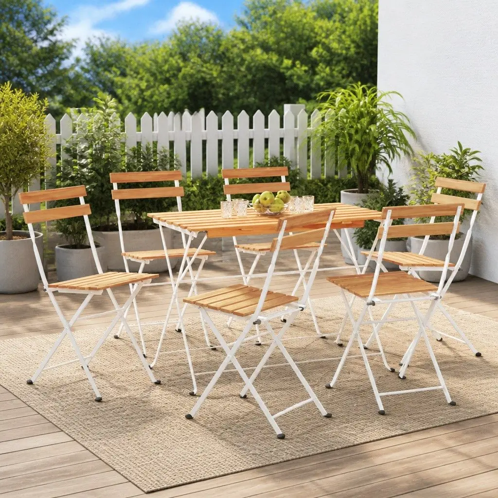 Folding Bistro Chairs Set of 6