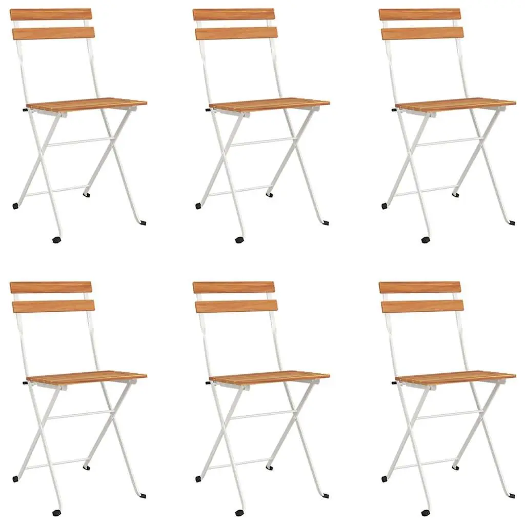 Folding Bistro Chairs Set of 6