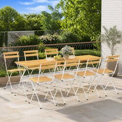 Enjoy Outdoor Seating with Our Set of 8 Bistro Chairs