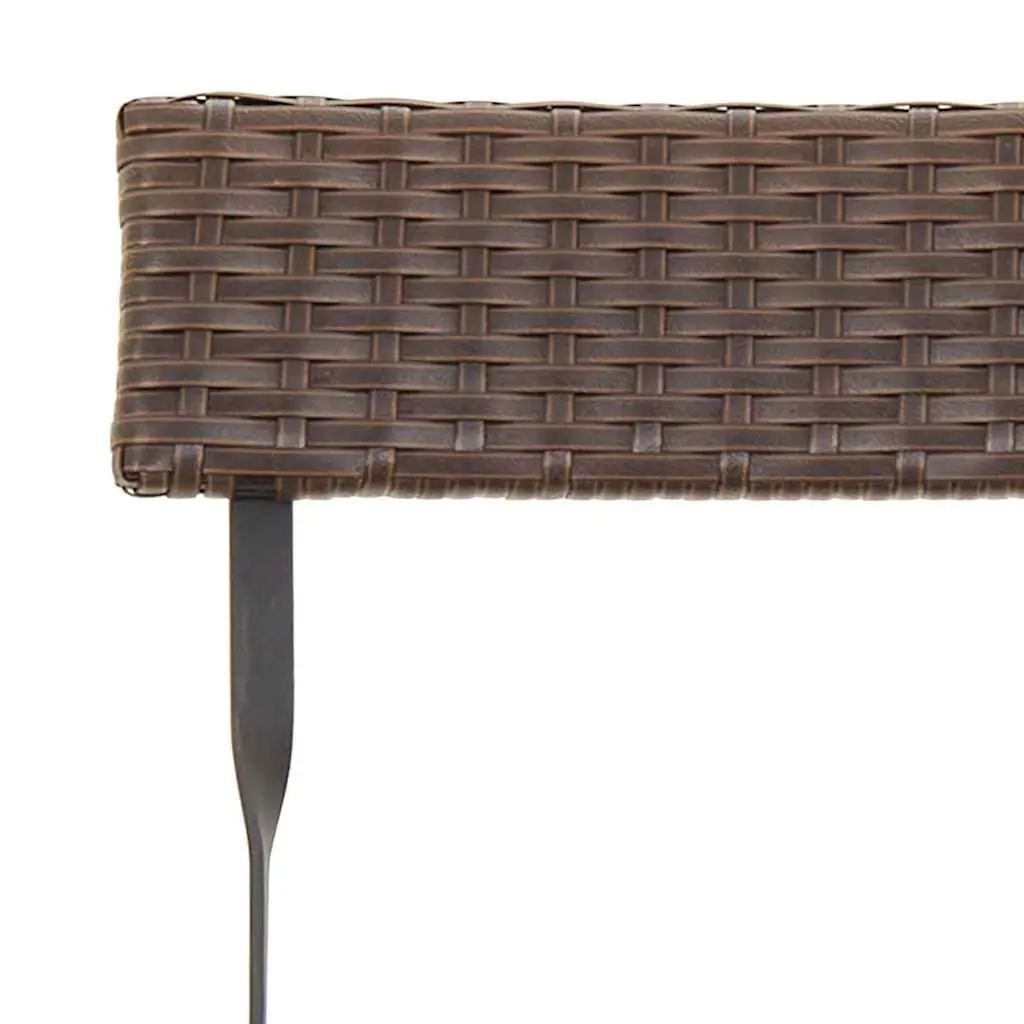 Folding Bistro Chairs Brown Outdoor Garden Seating 4 Piece
