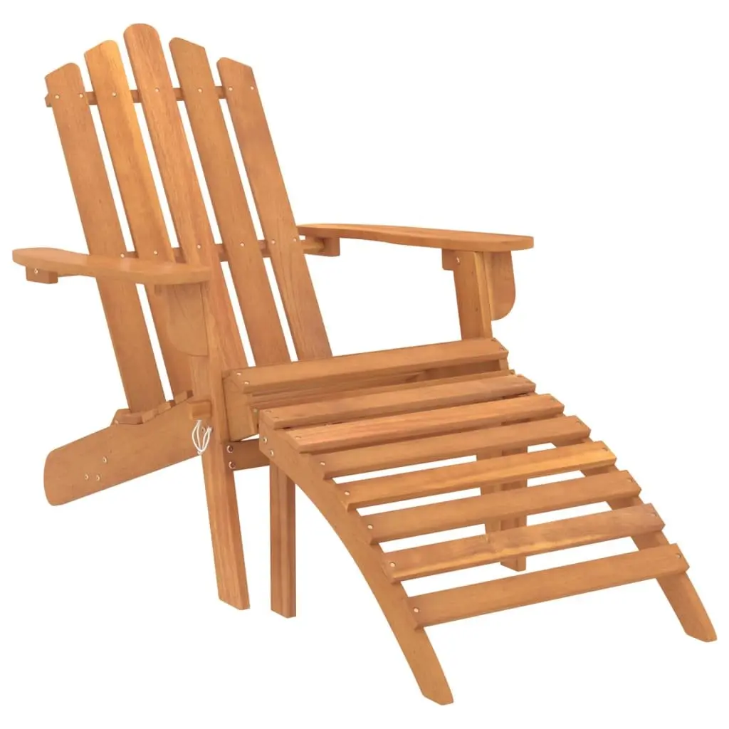 3 Piece Adirondack Garden Lounge Set Solid Wood Outdoor Furniture Brown