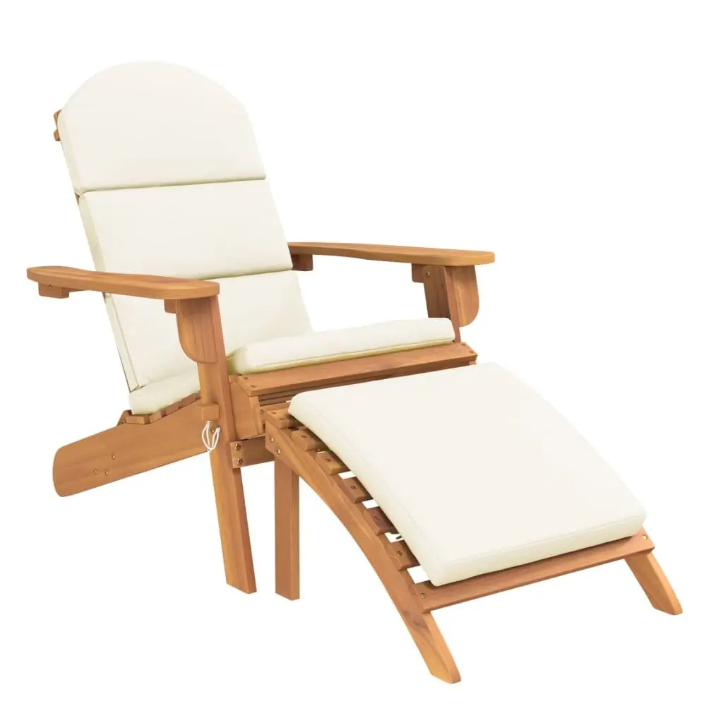 Adirondack Garden Lounge Set Solid Acacia Wood 3 Piece Outdoor Furniture Brown