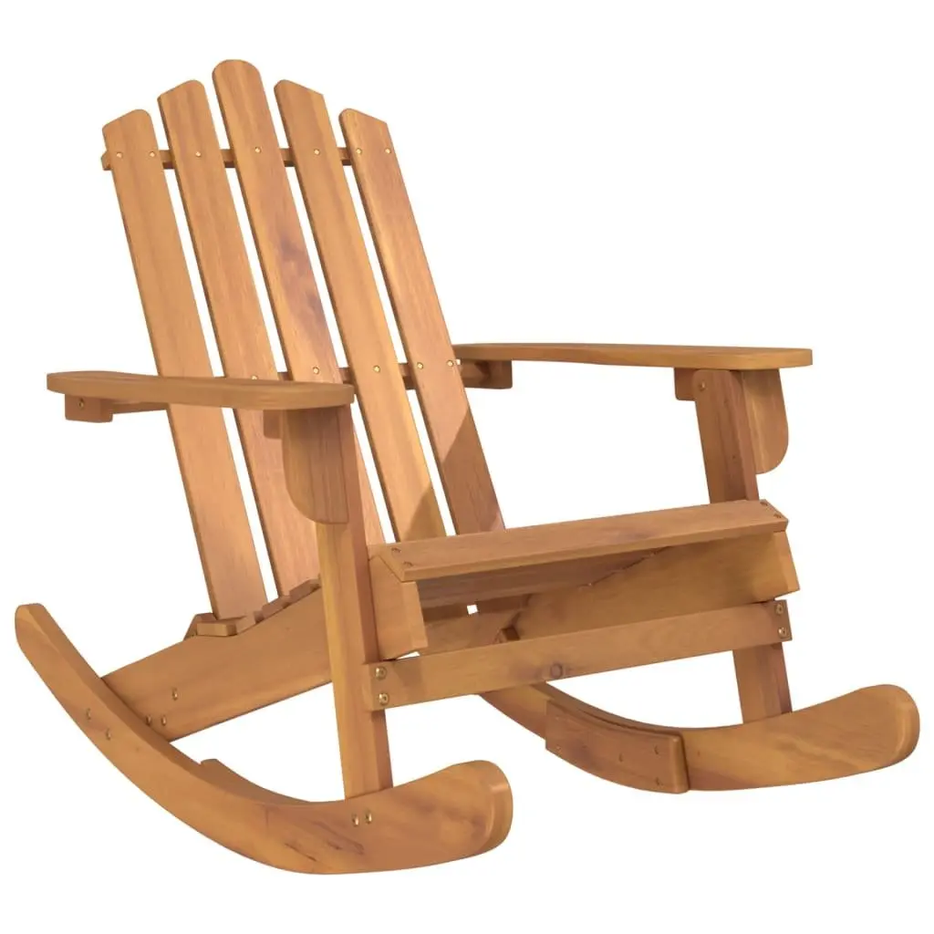Outdoor Lounge Chair Set Adirondack Rocking 3 Piece Brown