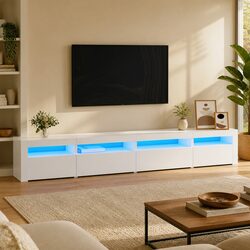 Your Ideal TV Cabinet with RGB LED Lighting