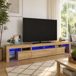 Friendly TV Cabinet with RGB LED Lights for Easy Living