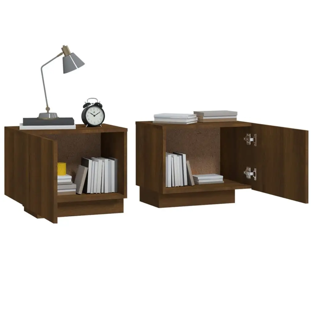 Bedside Cabinet in Brown Oak