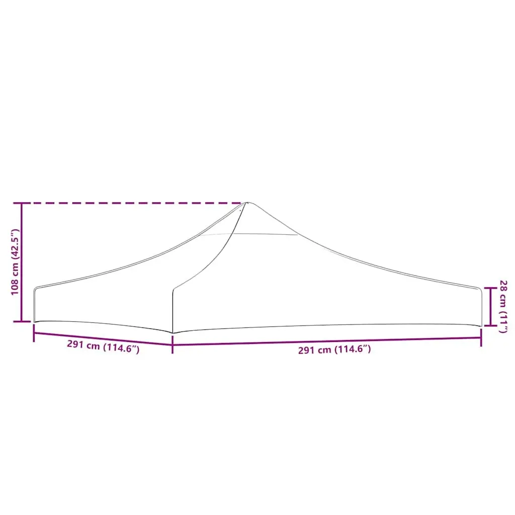 Party Tent Roof Replacement Canopy Top Beige 3x3 m