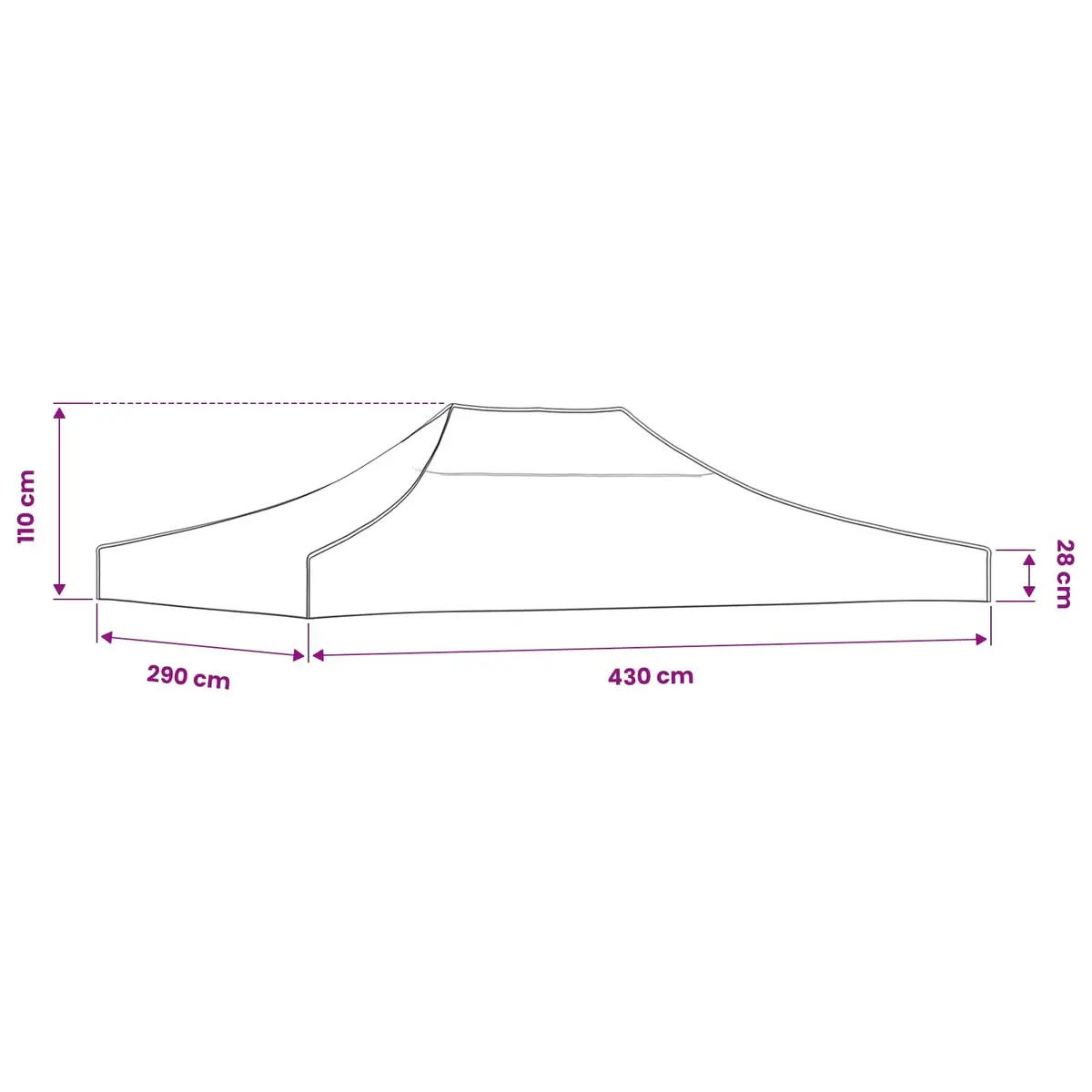Party Tent Roof Replacement Canopy Top Cover Beige 4.5 x 3 m