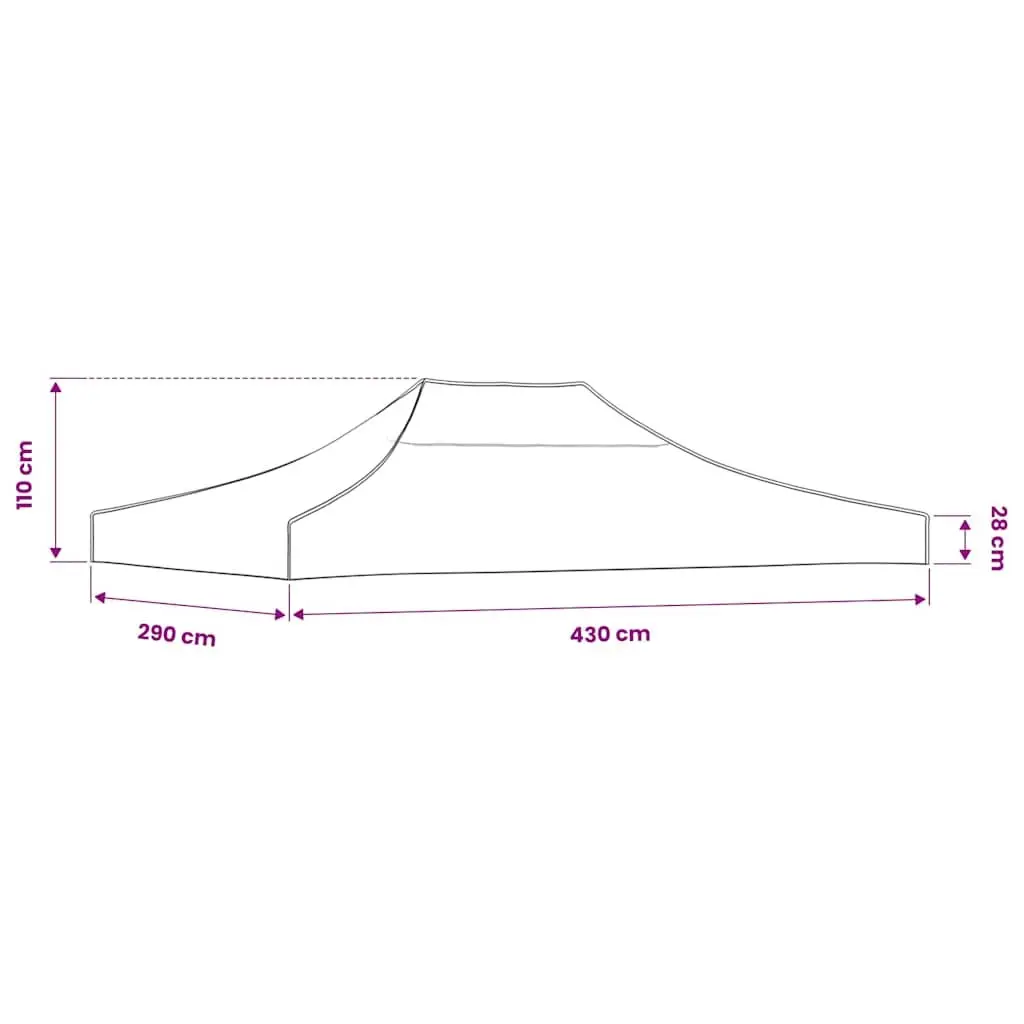Party Tent Roof Replacement Canopy Top Cover Beige 4.5 x 3 m