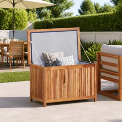 Garden Storage Box 90x50x58cm Outdoor Wooden Deck Chest Furniture Organiser