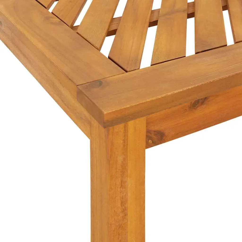 Garden Dining Set Solid Acacia Wood 5 Piece Outdoor Table Chairs Brown
