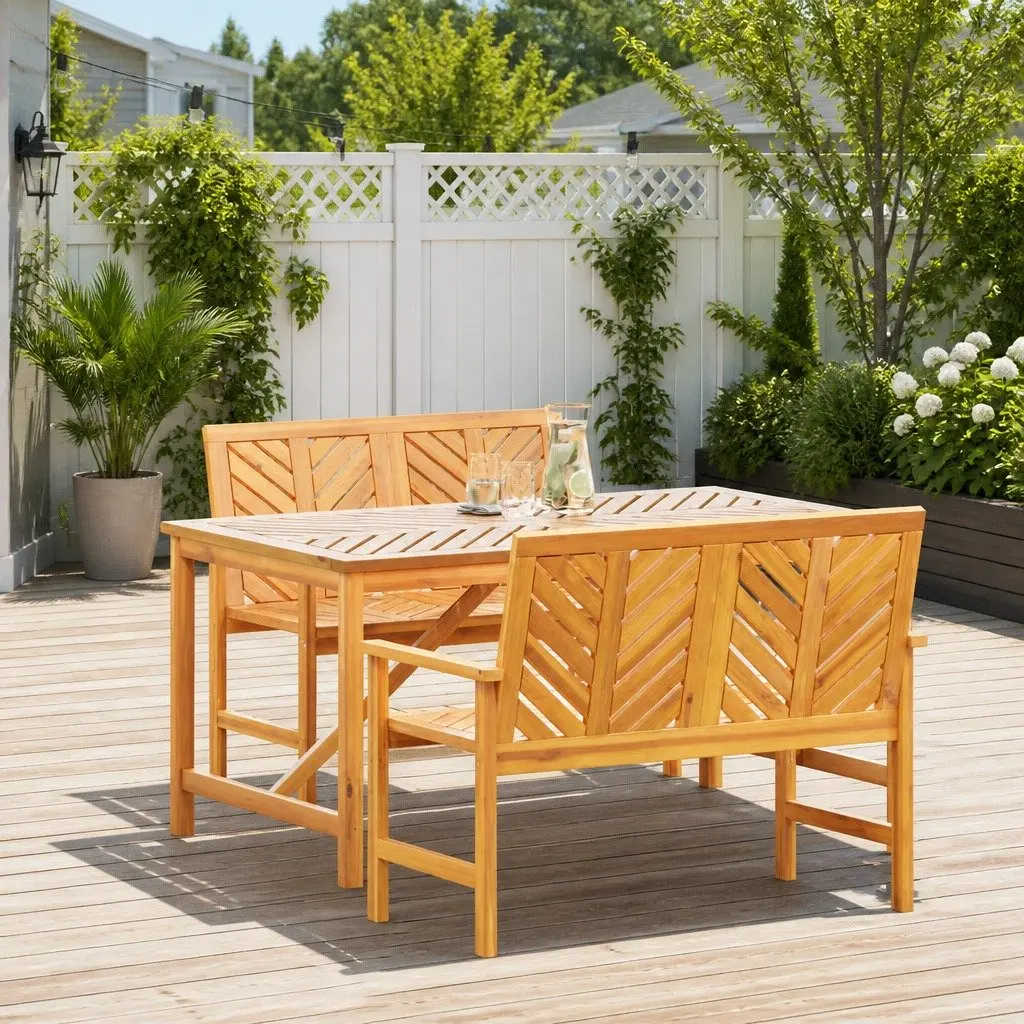 3-Piece Dining Set for Outdoor Enjoyment