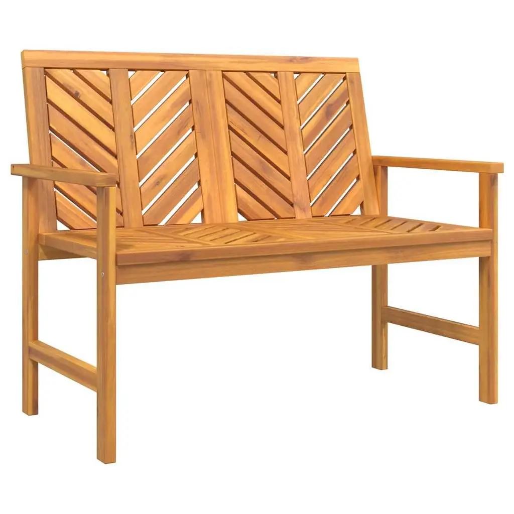 Garden Dining Set Solid Acacia Wood 3 Piece Outdoor Table Chairs Brown