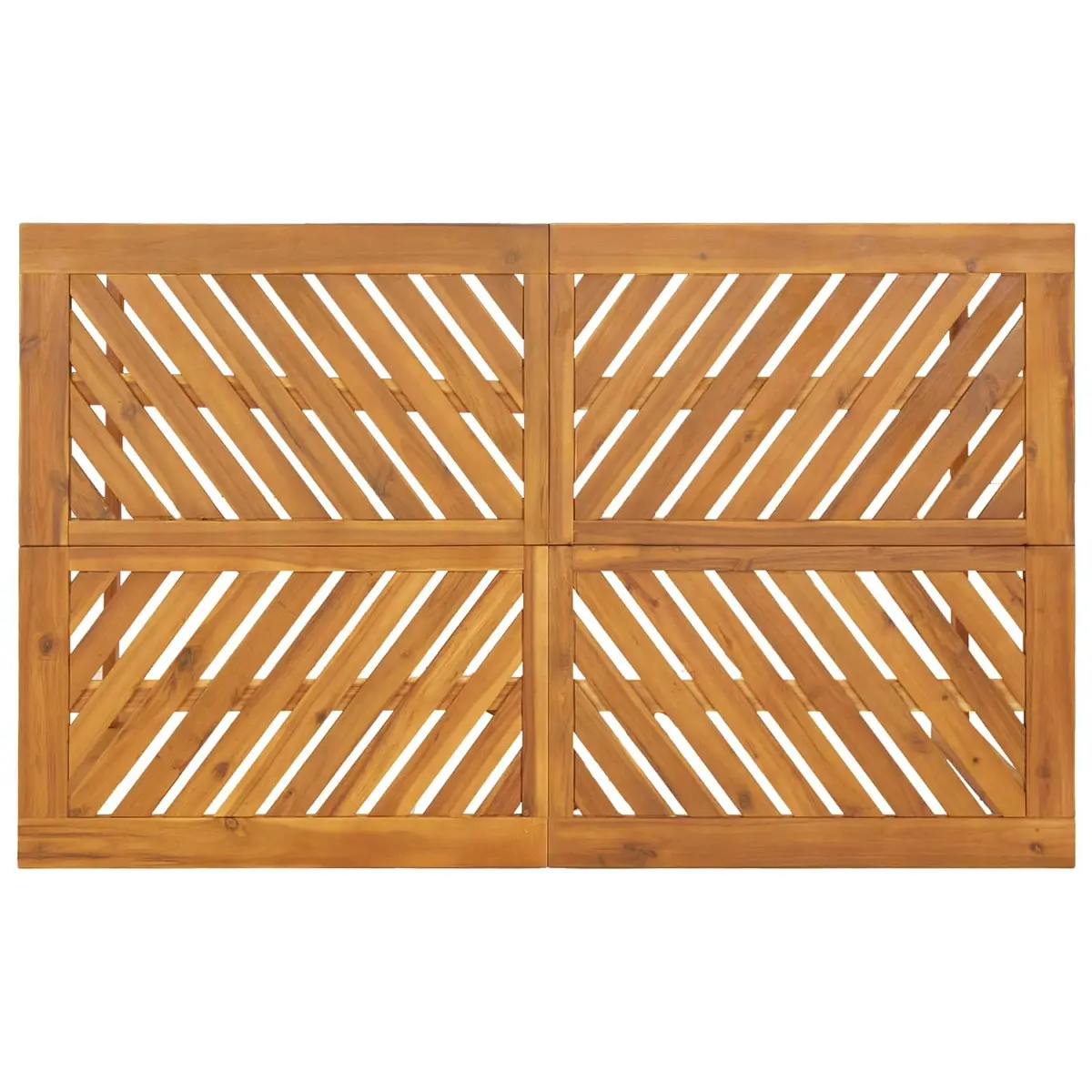 Garden Dining Set Brown Acacia Wood 4 Piece Outdoor Table Chairs