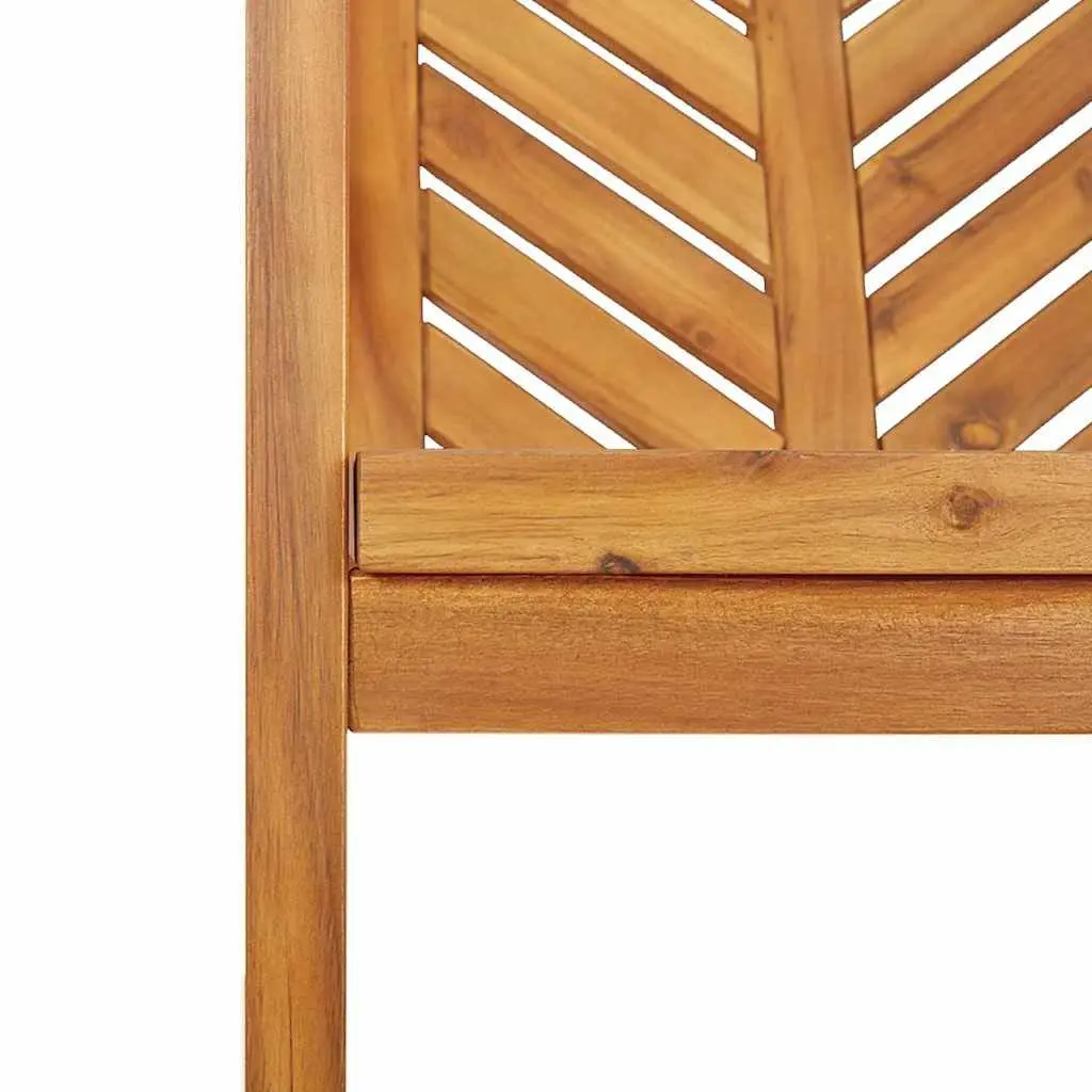 Garden Dining Set 6 Pieces Outdoor Table Chairs Solid Acacia Wood Brown