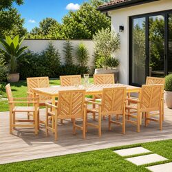 Your New Favorite 9-Piece Garden Dining Set Awaits