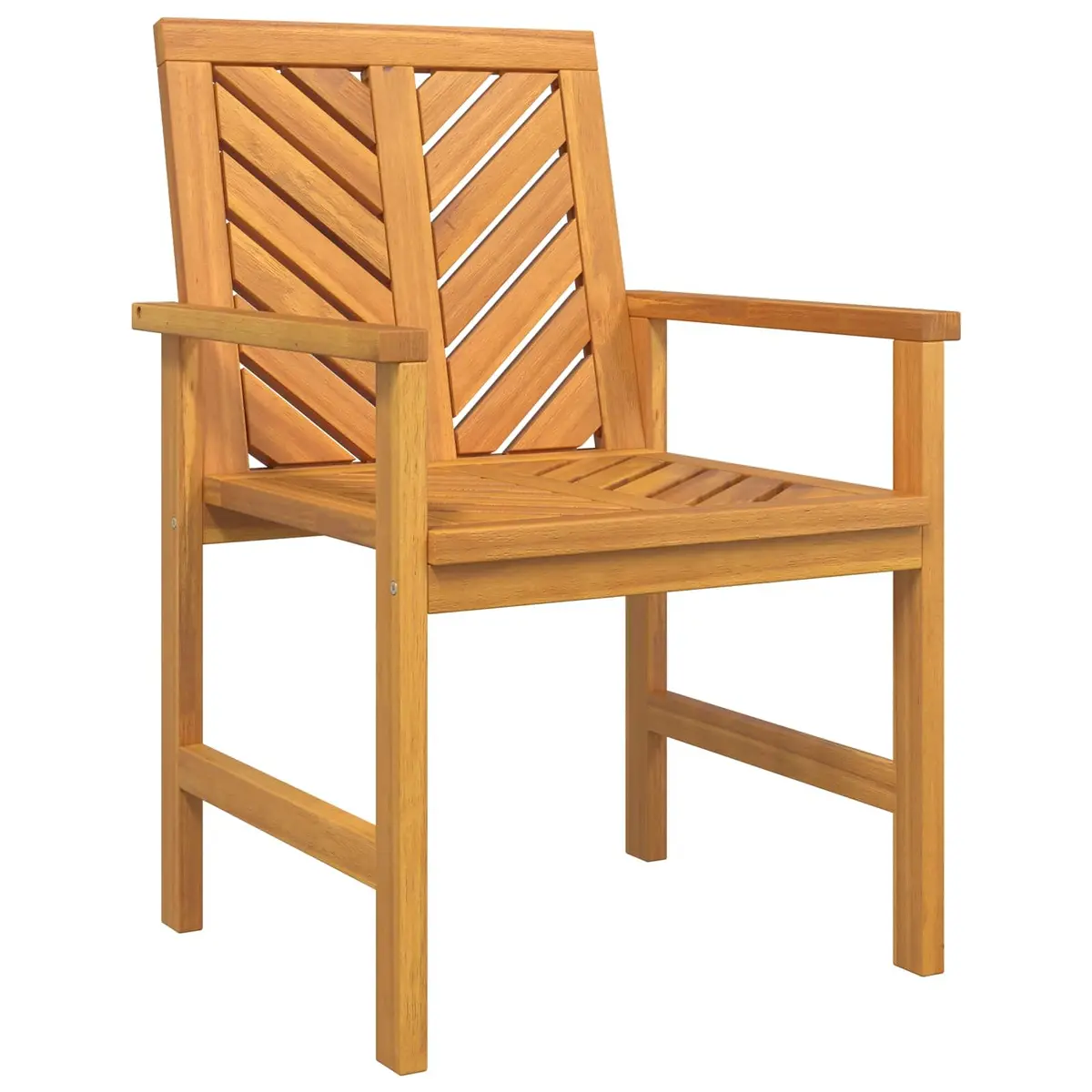 Garden Dining Set Solid Acacia Wood Brown 9 Piece Outdoor Furniture